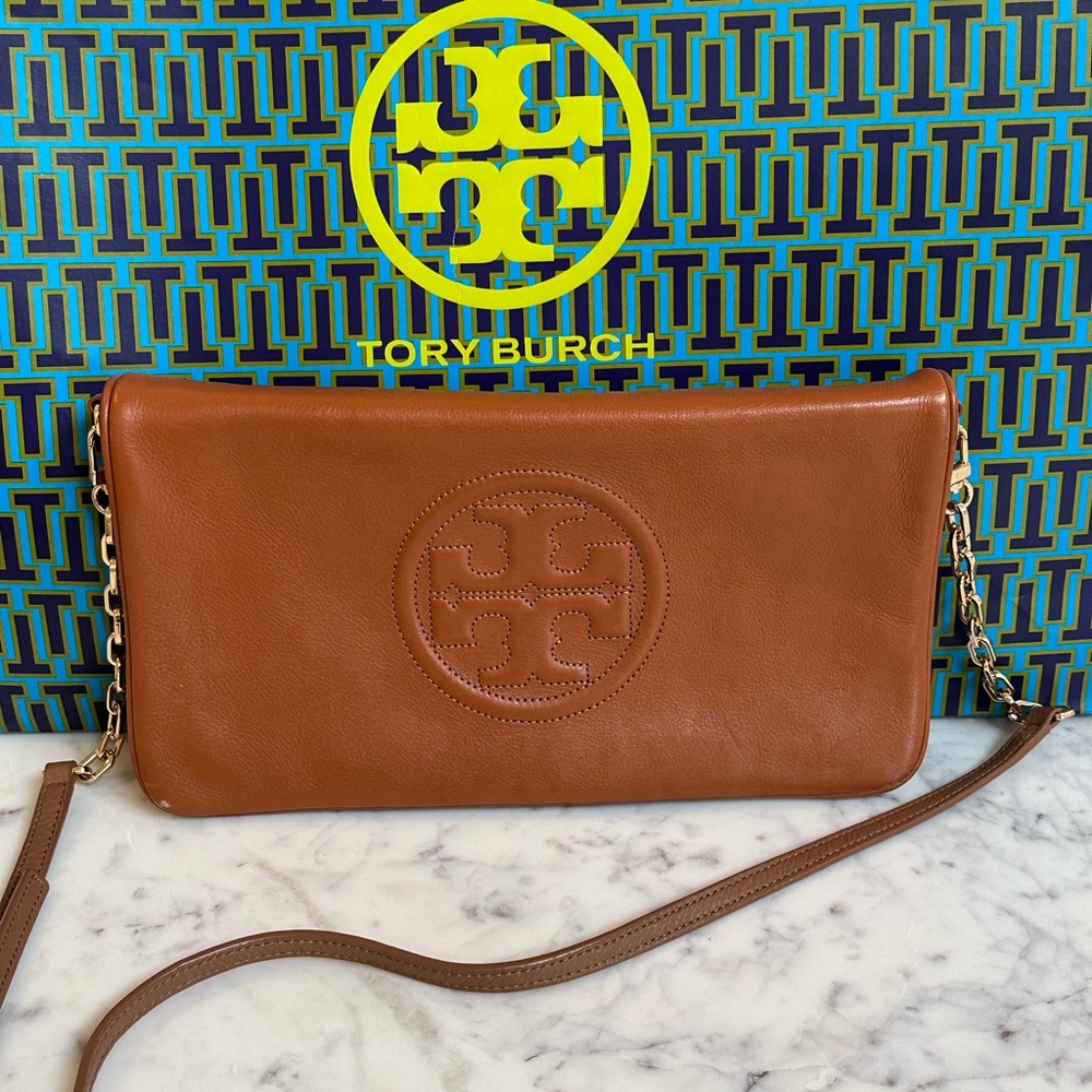 Tory Burch Brown Leather Crossbody Bag
